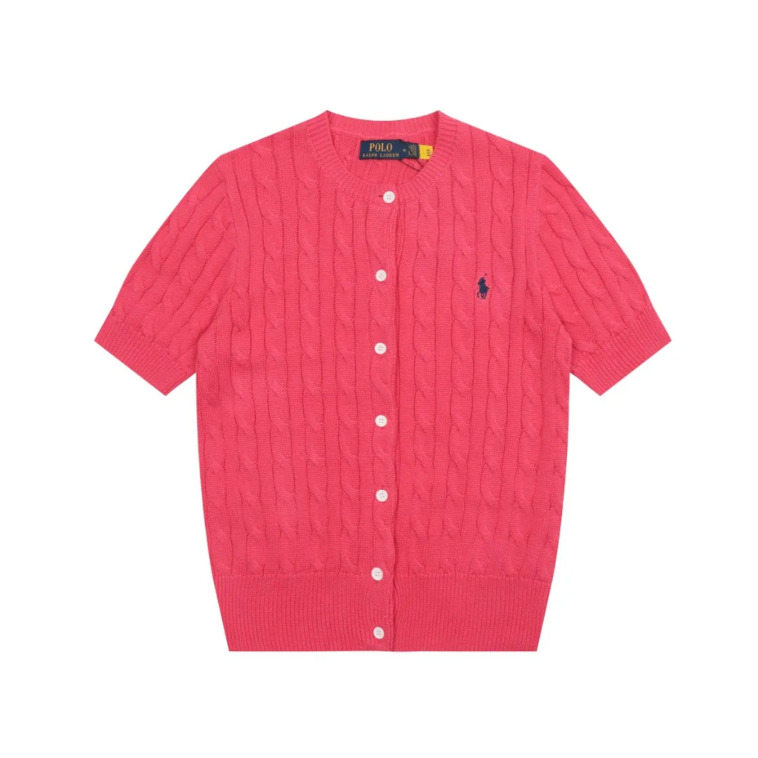 🅿️176 "Top quality" Style number: DS021# (not off the shelves all year round) [Ralph Lauren round neck cardigan solid color pony embroidered logo knitted short sleeves] ✅Ralph Lauren classic basic versatile all-season cardigan knitted short sleeves ✅Main supplier platform live broadcast Wholesale entities Replenish when out of stock Not off the shelves ✅ZP quality 1:1 version Scan the code to enter the GF website Counter quality ✅Details and quality are the only one in Guangzhou. Imported quality cotton yarn, focusing on high-end, cost-effective. Needless to say good quality. ✅The version is restored to the original order. The maximum size can be worn up to 160 pounds. Loose, comfortable and stress-free.